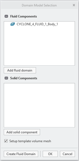Domain Model Selection Dialog Box