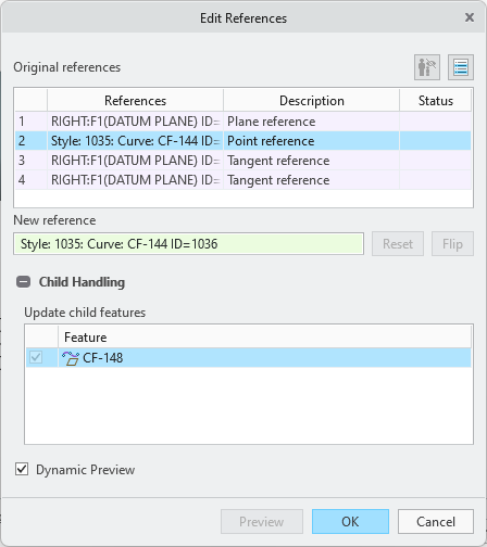 Edit References dialog box in Style