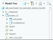 Drawing Model Tree Supports Body Node and Hide/Show in Model Options1