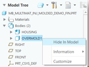 Drawing Model Tree Supports Body Node and Hide/Show in Model Options2