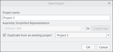 New Project dialog box