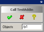 TestAddin dialog