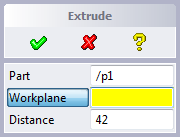 The Extrude Dialog