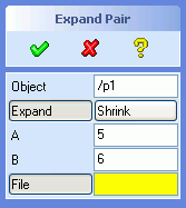 Dialog Generator example: Expand Shrink Pair
