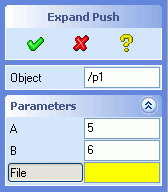 Dialog Generator example: Expand Shrink