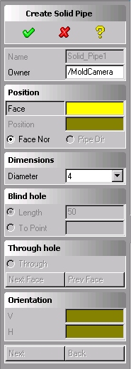 create solid pipe