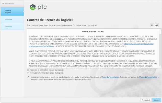 Contrat de licence du logiciel