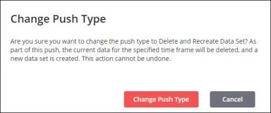 The change push type window.