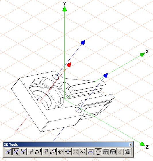 Free axes created with the 3D Select axis (based on a path) tool