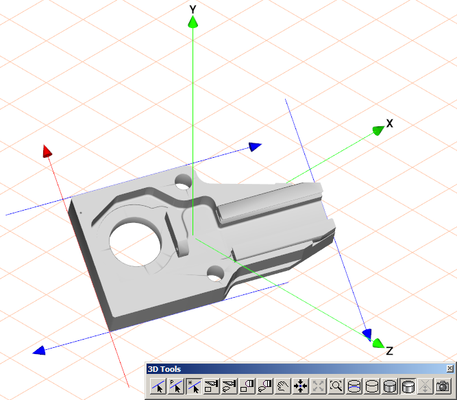 Free axes created with the 3D Select axis tool