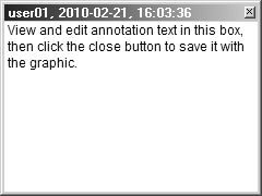 annotation text editing window