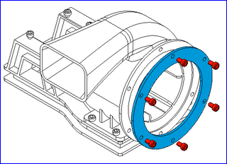 Example 3D projection with remove hidden lines and different contour fill colors.