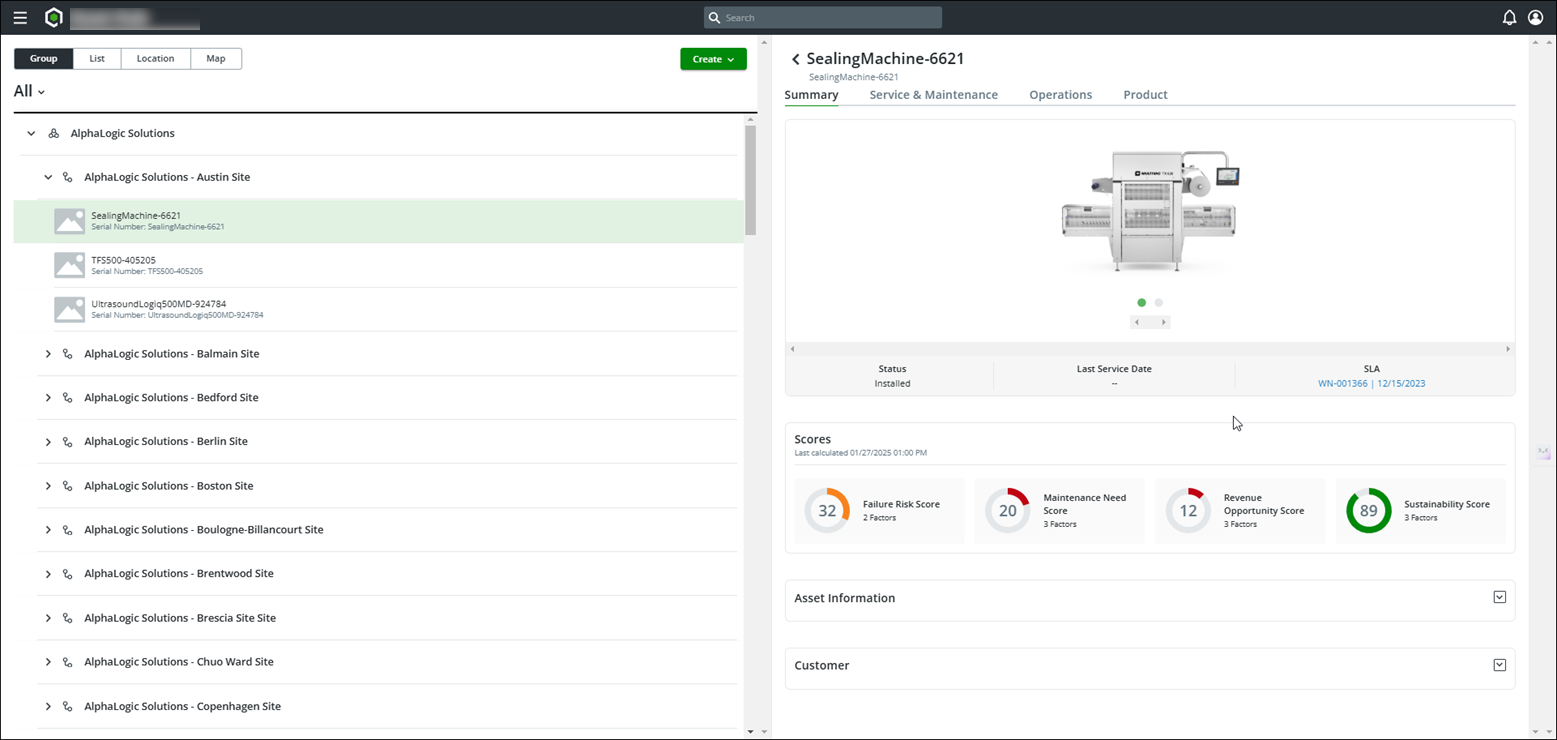 Asset Group View
