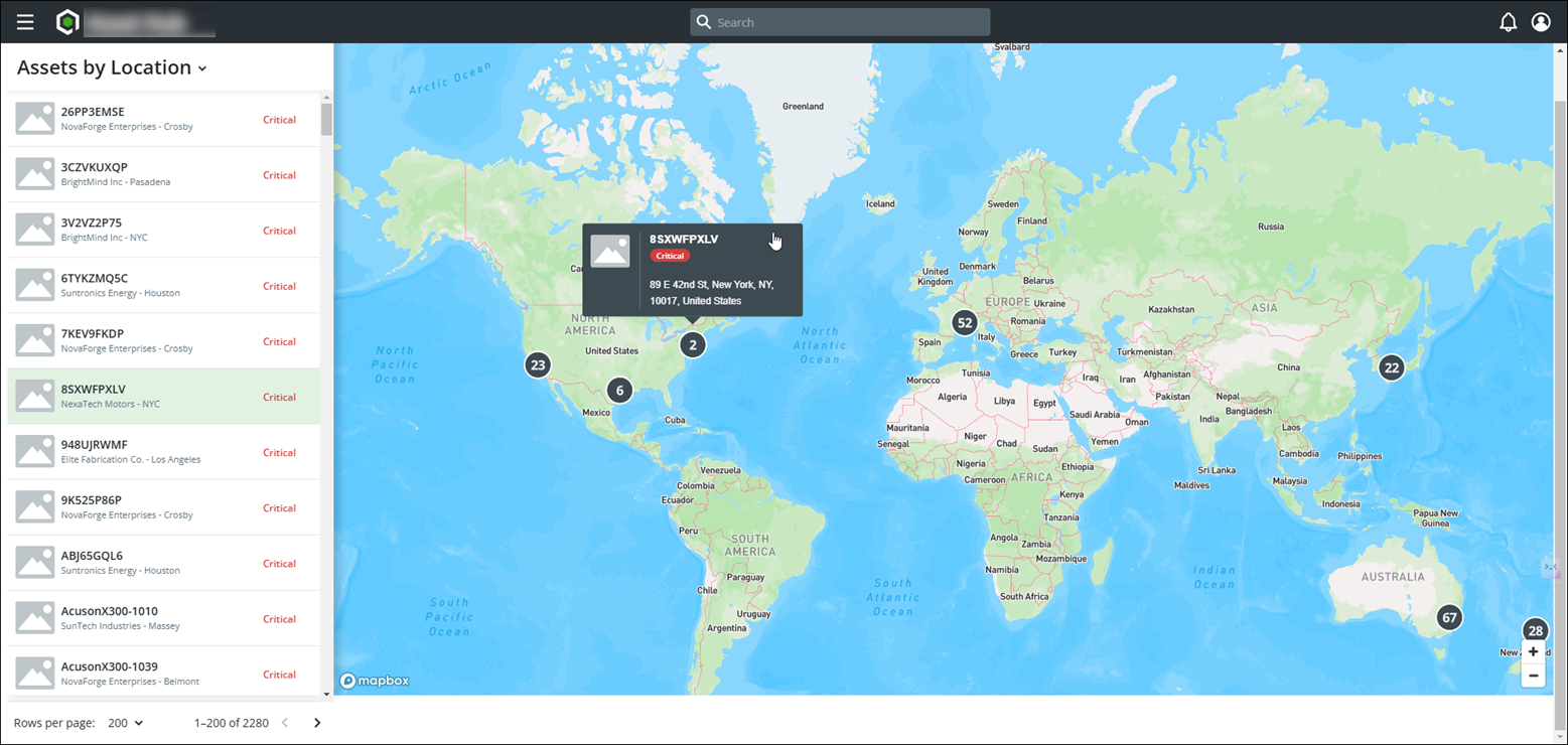 Asset Map View