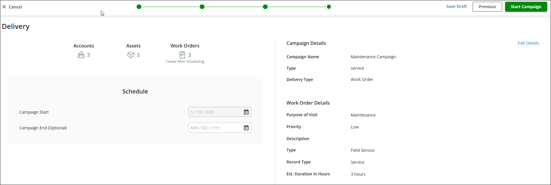 Campaign Delivery Page