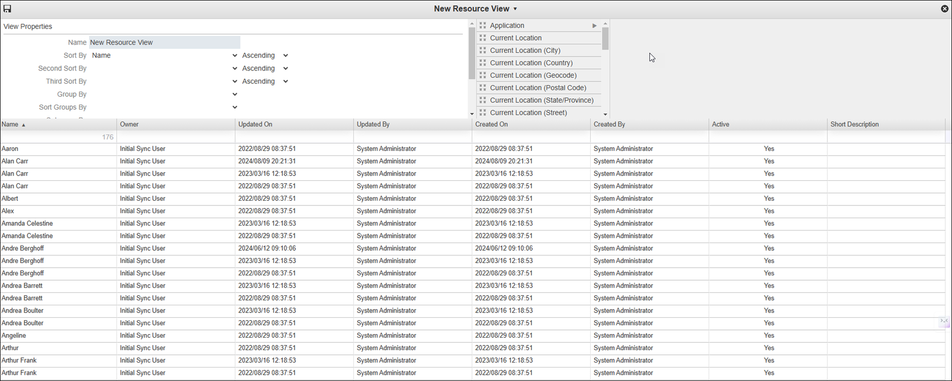 Create or Modify List View