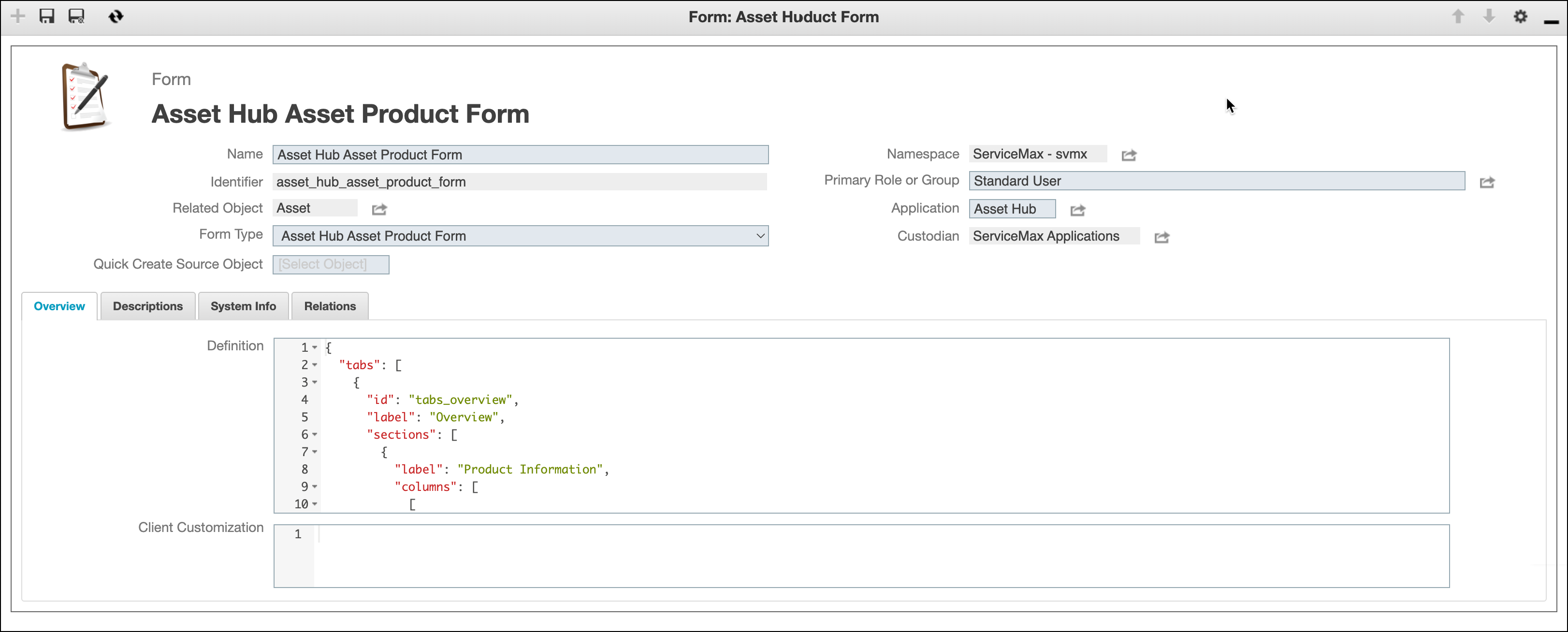 Form Designer Overview Layout