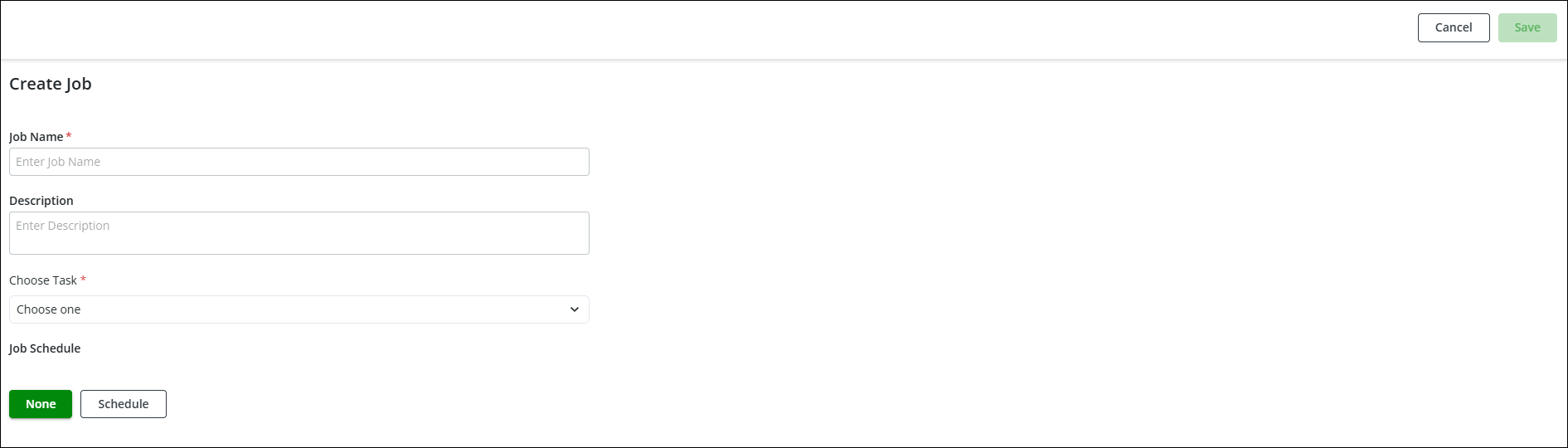 Create Schedule Job