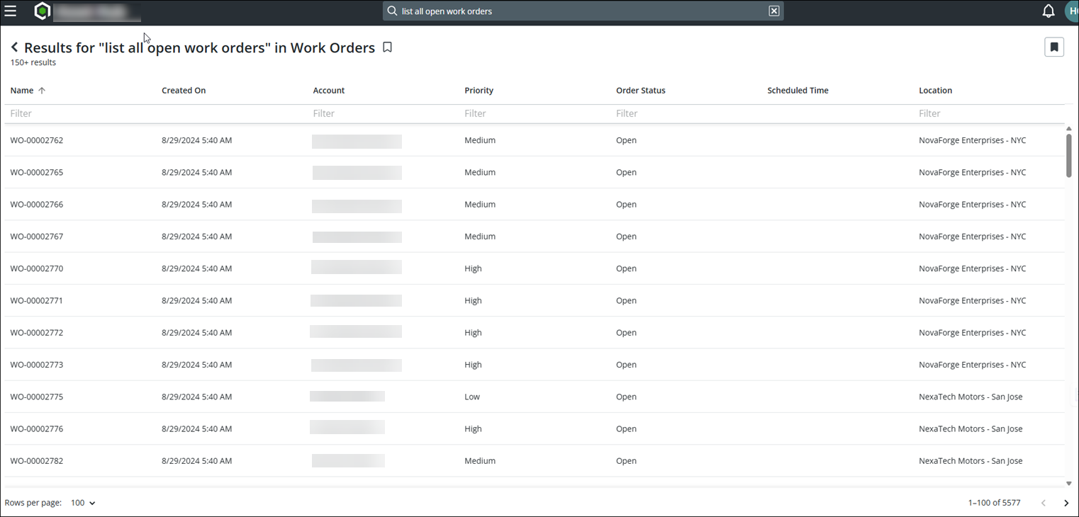 Search Result List View