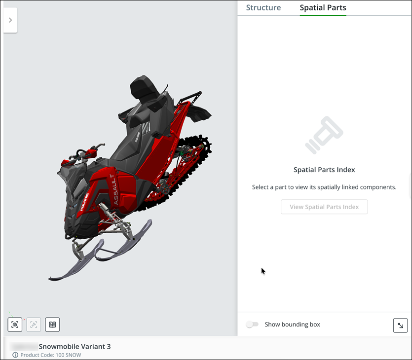 Spatial Parts Tab Landing Page