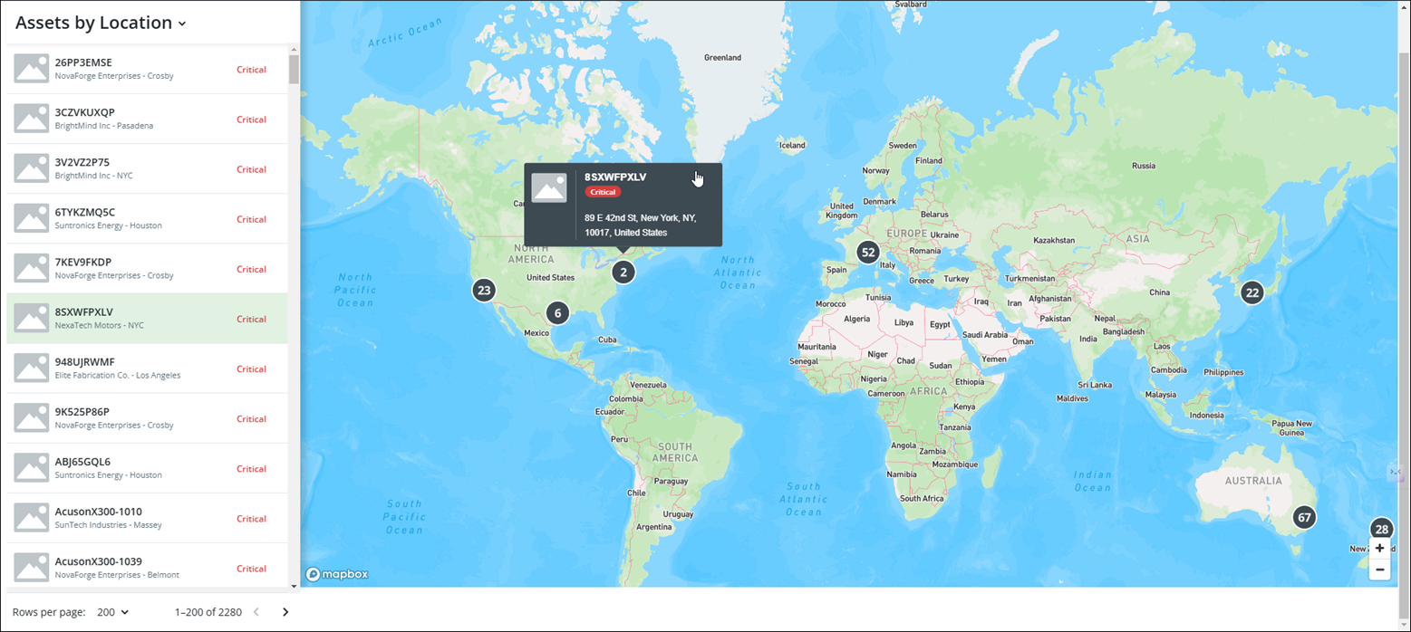Asset Map View