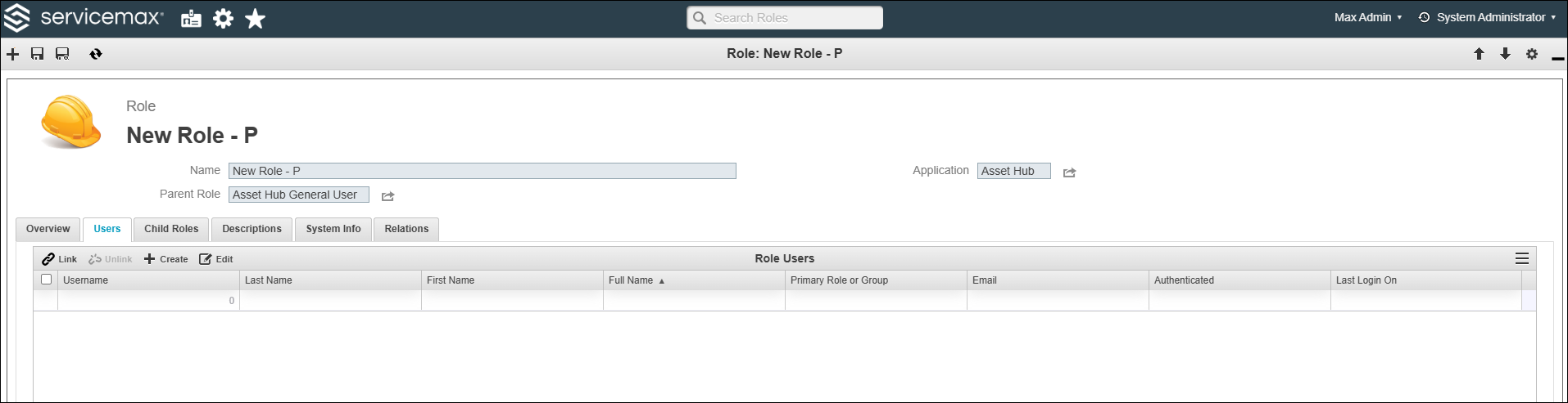 Assign Users to Role Page