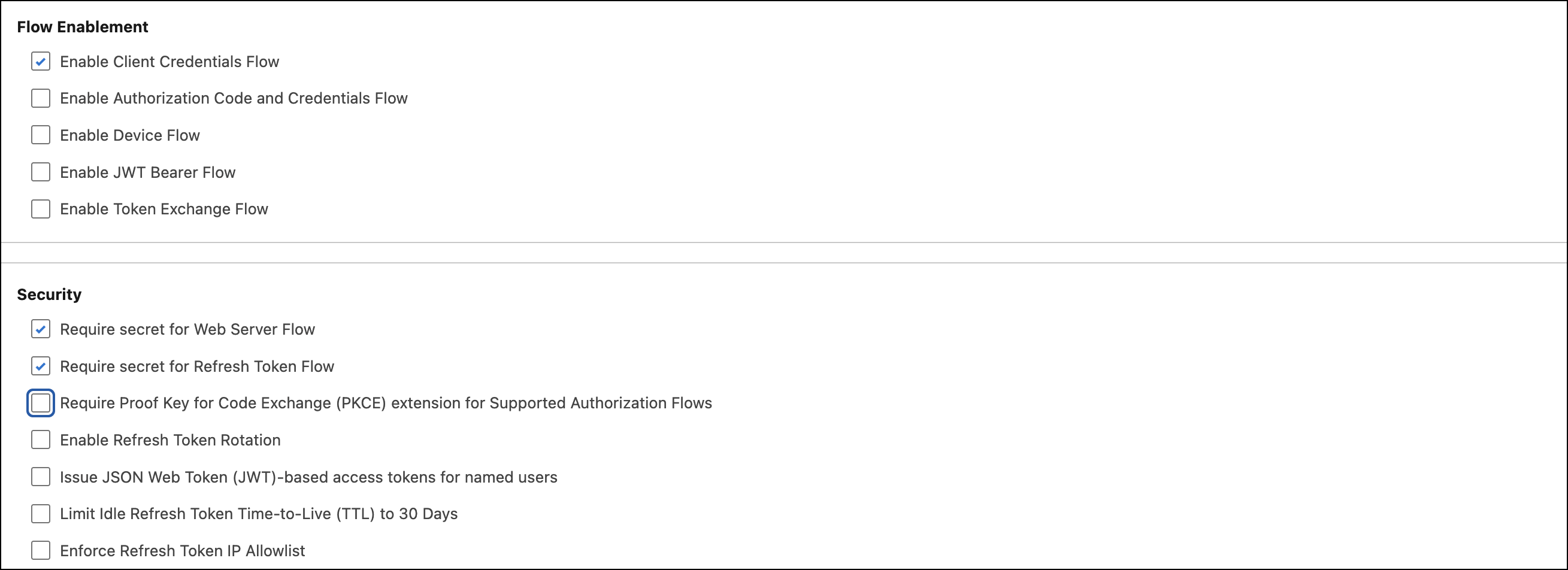 Enable Client Credentials Flow