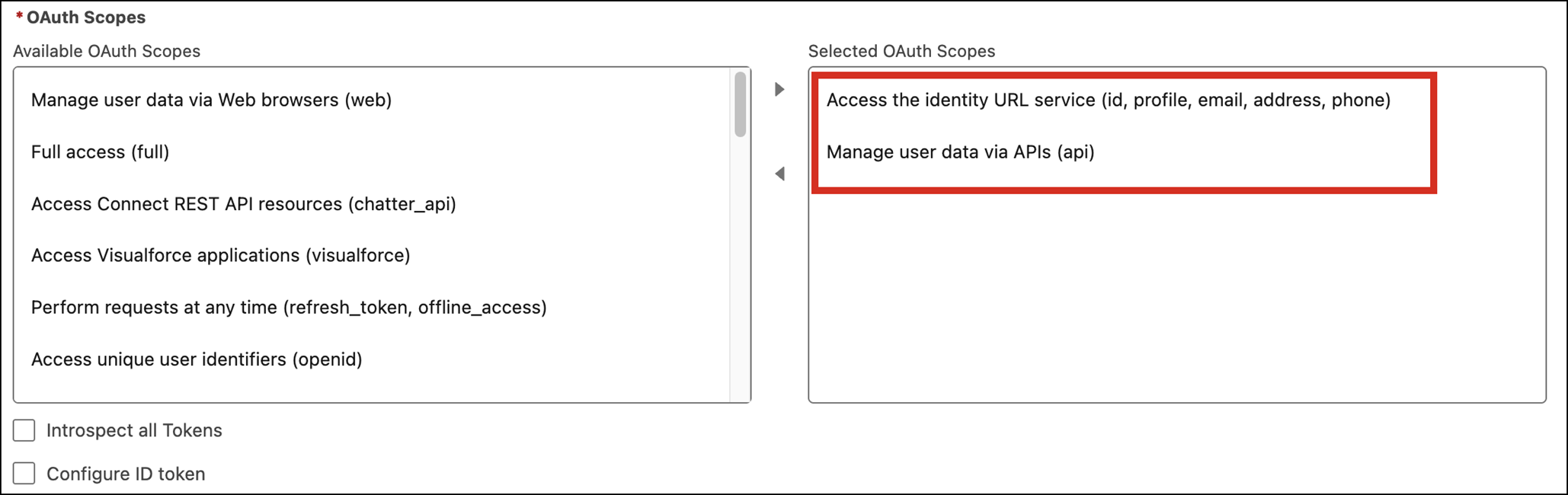 Configure OAuth Scopes