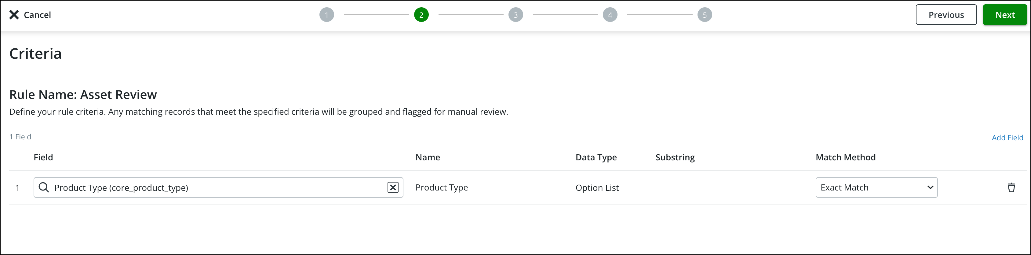 Rule Criteria Page Rule Criteria Page