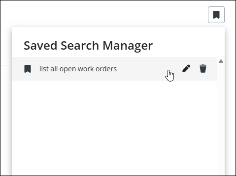Saved Search List