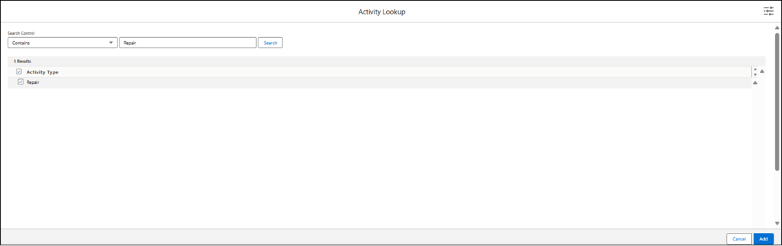 Activity Lookup Activity Lookup