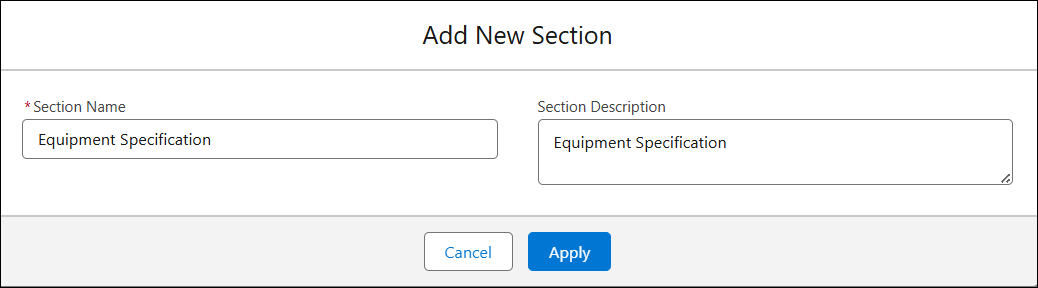 Add New Section