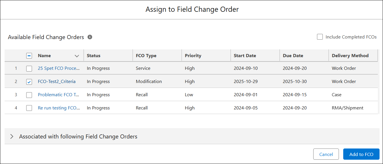 Assign FCO