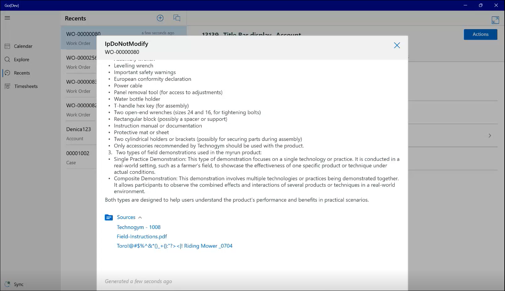 AI Action Knowledge Source Documents List