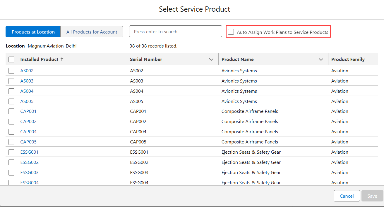 Auto-Assign Work Plans to Service Products