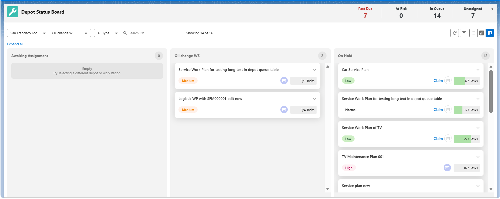 Claim Workstation in Kanban Mode