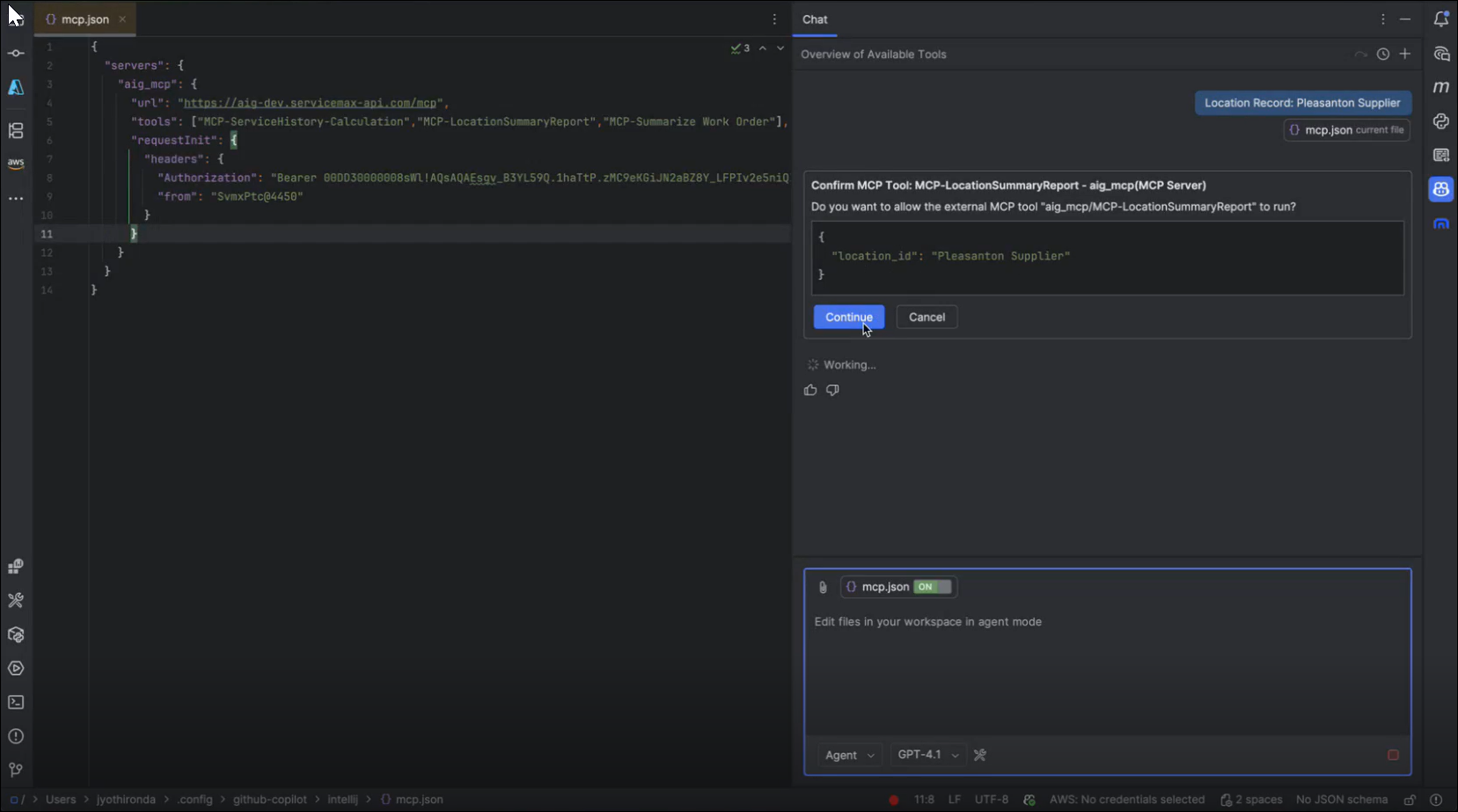 Confirming Access to MCP server Confirming Access to MCP server