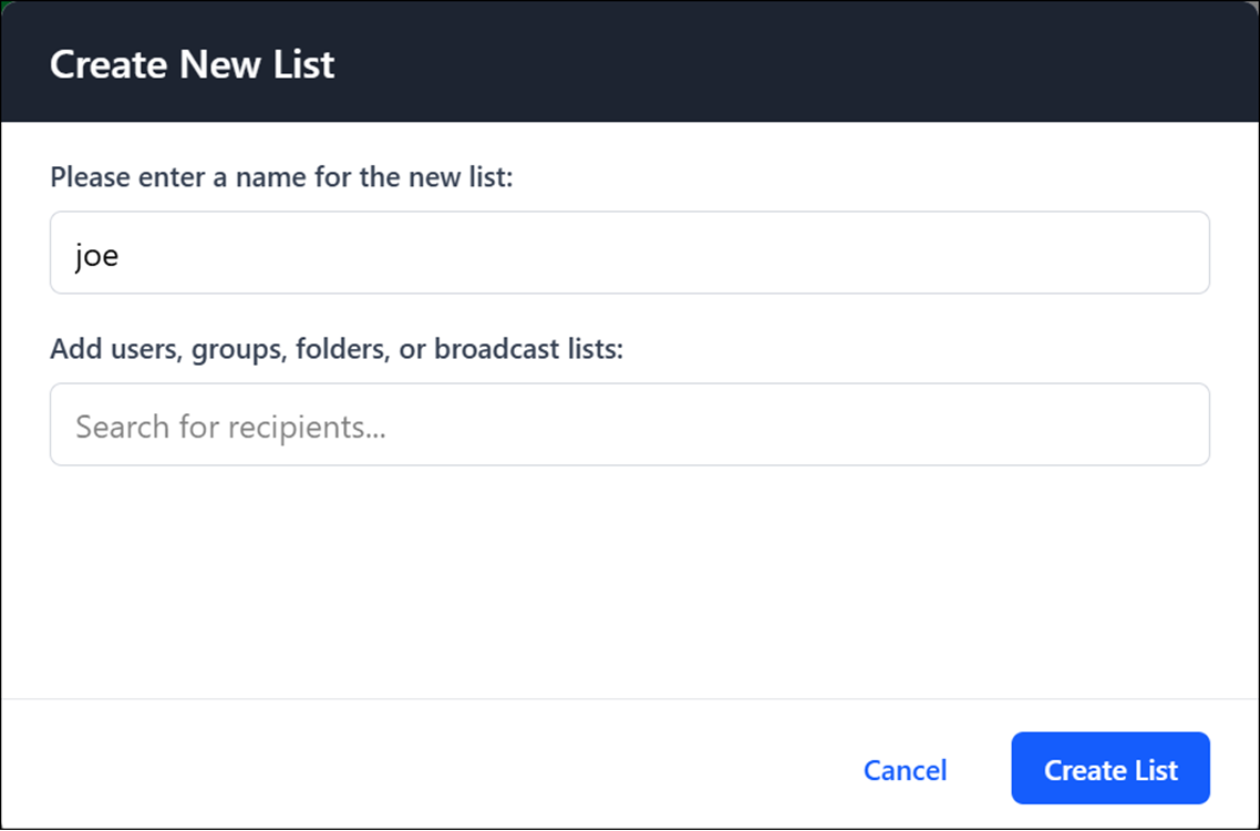 Create List