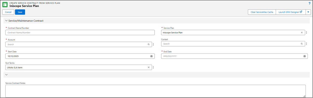 Create Service Contract from Service Plan Create Service Contract from Service Plan