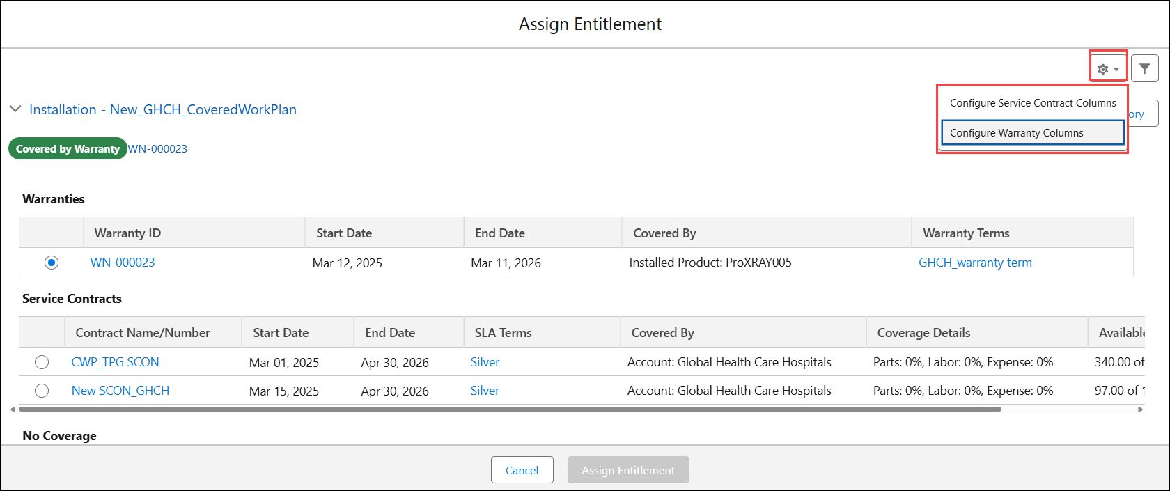 Customize Columns
