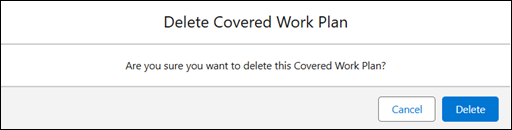 Delete Covered Work Plan