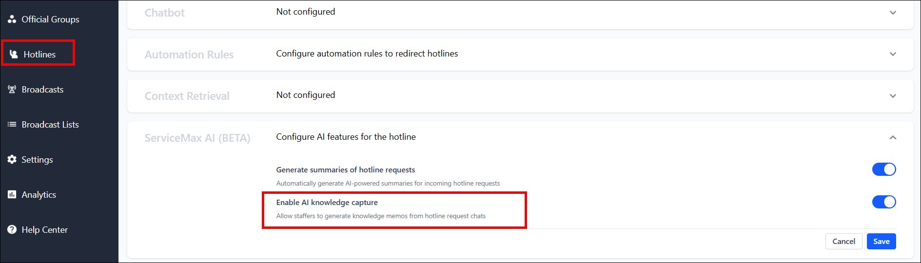Enable AI knowledge Capture