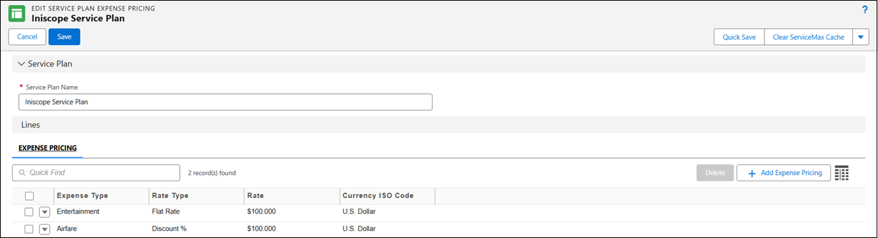 Expense Pricing Expense Pricing