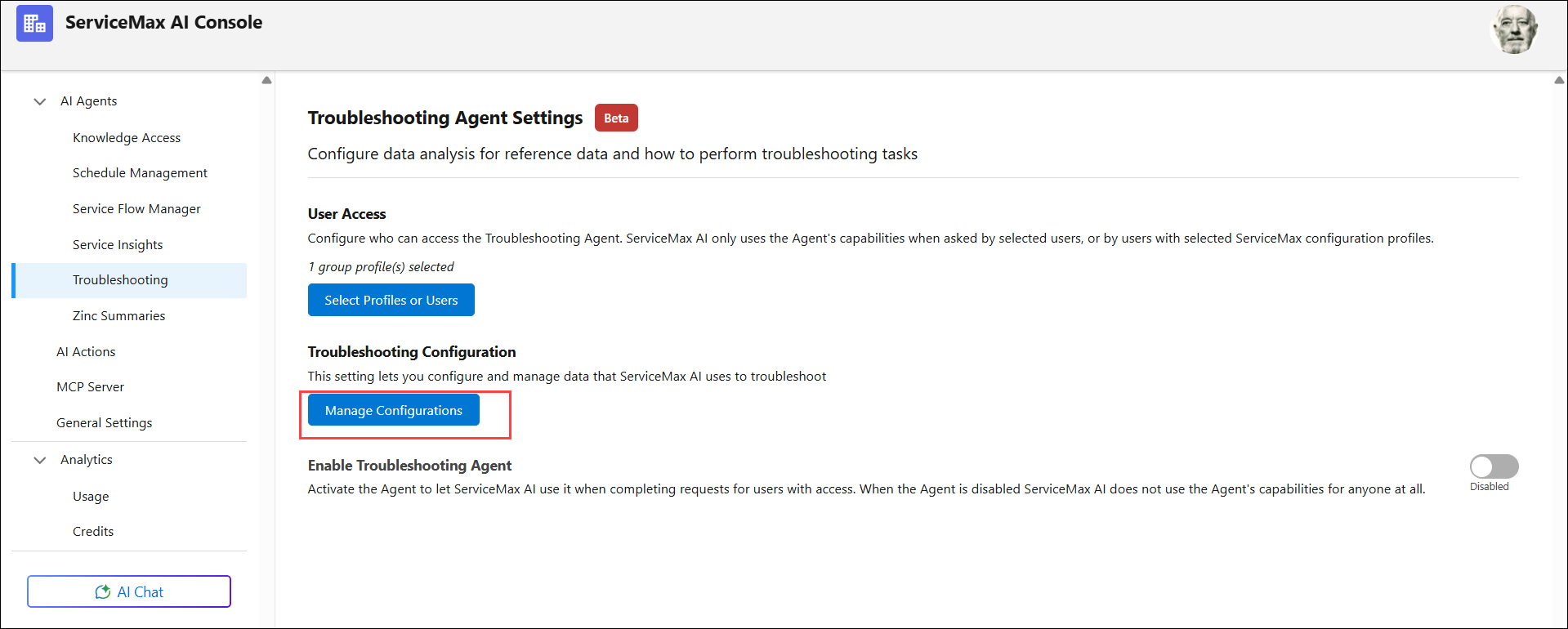 Manage Configurations