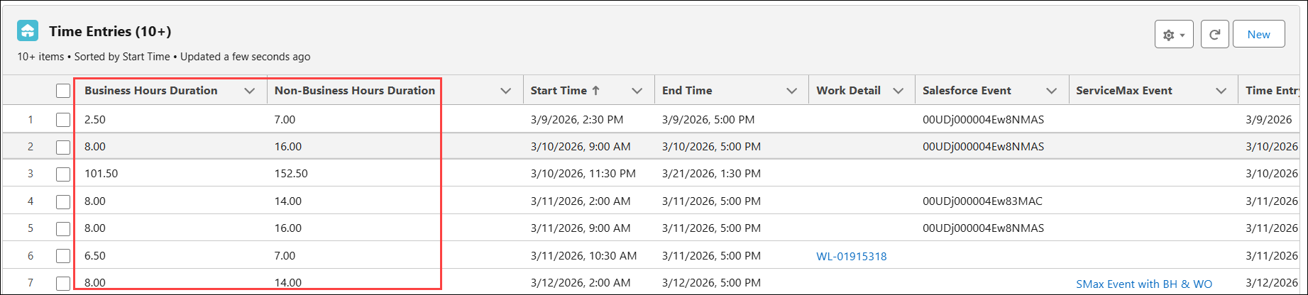 Time Entries