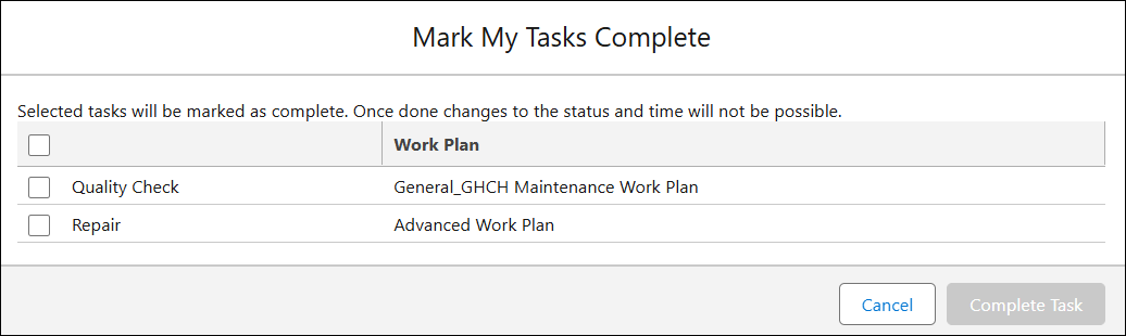 Mark My Tasks Complete