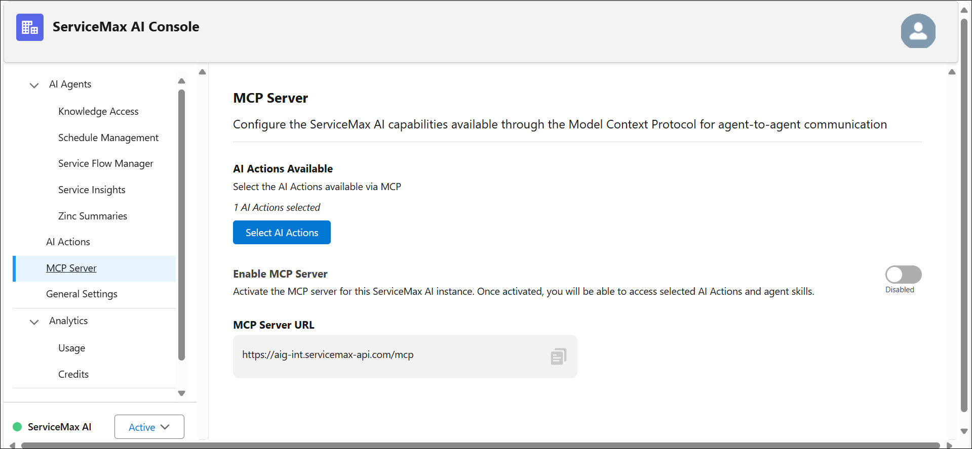 MCP server Page