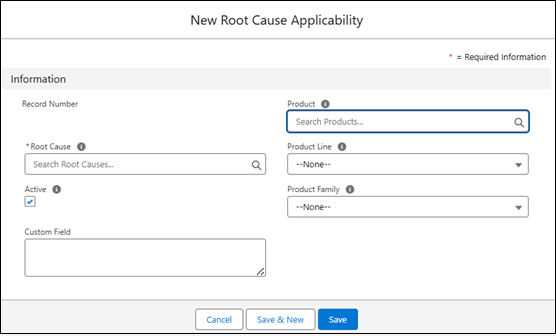 New Root Cause Applicability