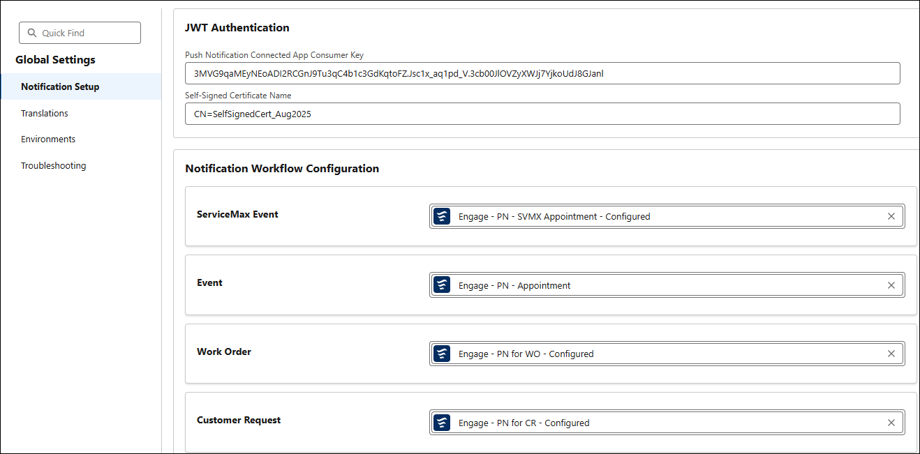 Notification Setup
