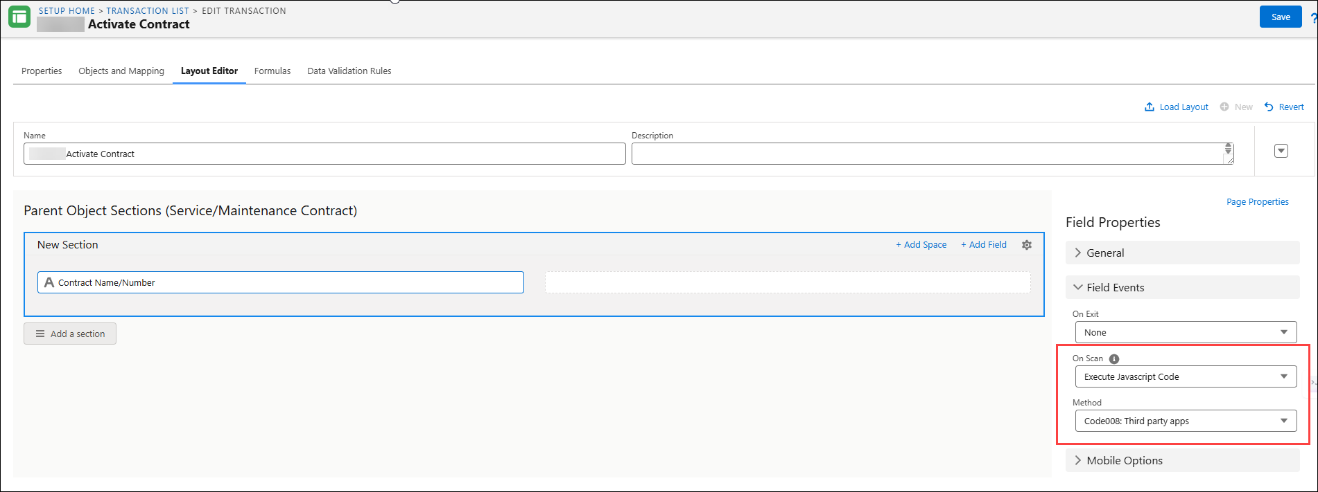 Setup Parsing of Barcode Scans through OnScan Field Event in Transaction Designer